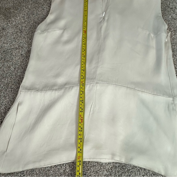 Loewe 100% Silk sleeveless blouse tank cream ivory sz 40 10 Large luxury Rare - Picture 10 of 14